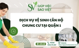 Dịch vụ vệ sinh căn hộ chung cư tại Quận 1